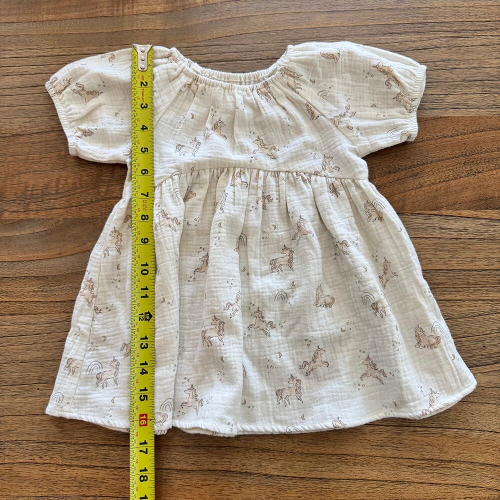Quincy Mae Bella Dress Unicorns - Size 12-18 months - Picture 5 of 5